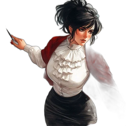 dress, staff, fantasy art, concept art, comic book art, photorealistic, snow, red transparent PNG cut-out