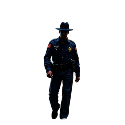 hat, staff, jacket, robot transparent PNG cut-out
