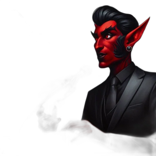 staff, concept art, fantasy art, pixel art, comic book art, red, dark, anthropomorphic transparent PNG cut-out