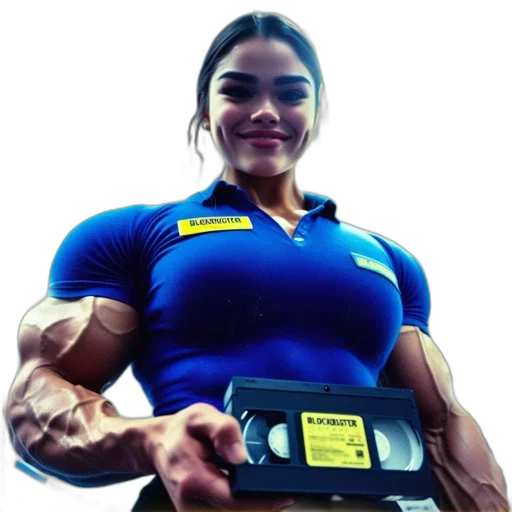staff, weapon, creature, animal, photorealistic, woman, muscular, physique transparent PNG cut-out