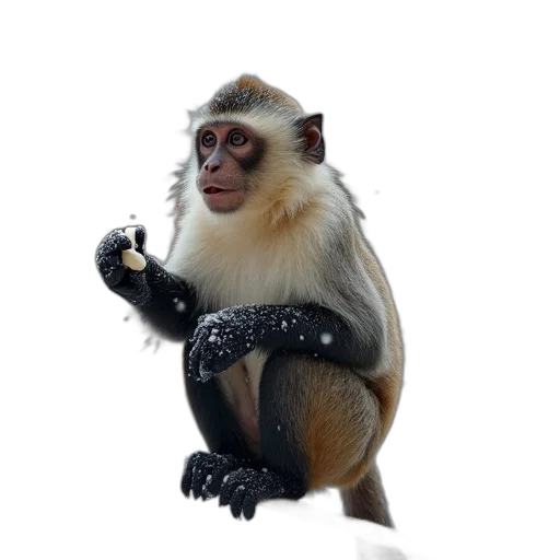 animal, staff, creature, jewelry, photorealistic, concept art, 3d render, capuchin transparent PNG cut-out