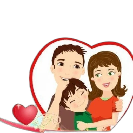 cartoon, photorealistic, 3d render, pixel art, heart-shaped, frame, surrounds, family transparent PNG cut-out