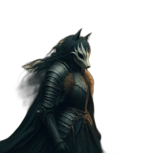 mask, dragon, animal, sword, fantasy art, concept art, comic book art, 3d render transparent PNG cut-out