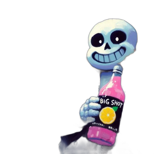 robot, bottle, staff, food, 3d render, concept art, vaporwave, cartoon transparent PNG cut-out