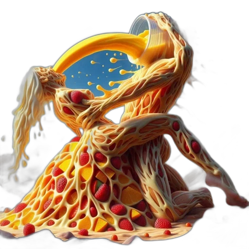 food, dress, dragon, concept art, 3d render, fantasy art, fire, two transparent PNG cut-out