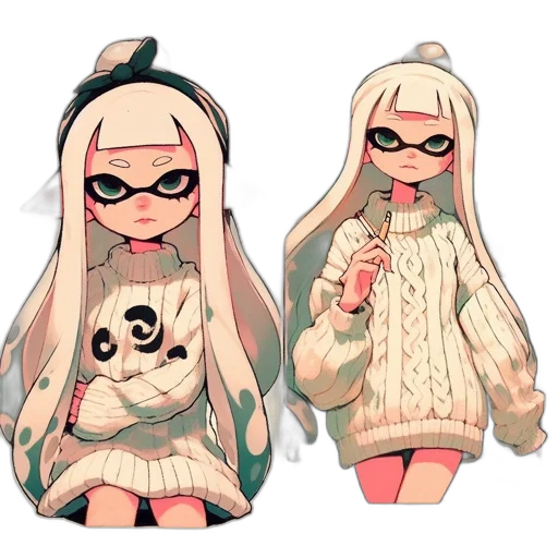 jacket, dress, concept art, pixel art, anime, cartoon, monochrome, pastel transparent PNG cut-out