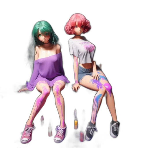 dress, concept art, vaporwave, anime, pixel art, neon lights, pastel, neon transparent PNG cut-out