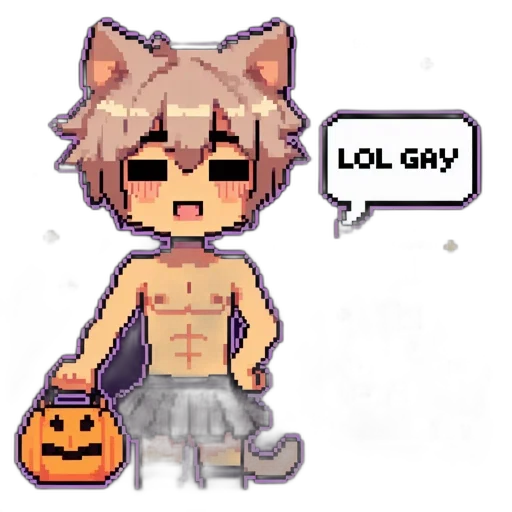 creature, mask, animal, pixel art, anime, watercolor, concept art, monochrome transparent PNG cut-out