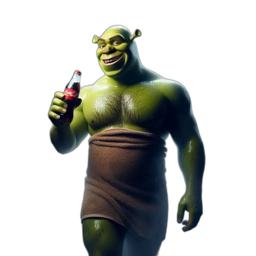 bottle, creature, animal, food, 3d render, concept art, photorealistic, comic book art transparent PNG cut-out