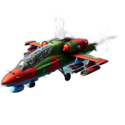 weapon, dragon, concept art, 3d render, pixel art, vibrant, armed, helicopter transparent PNG cut-out
