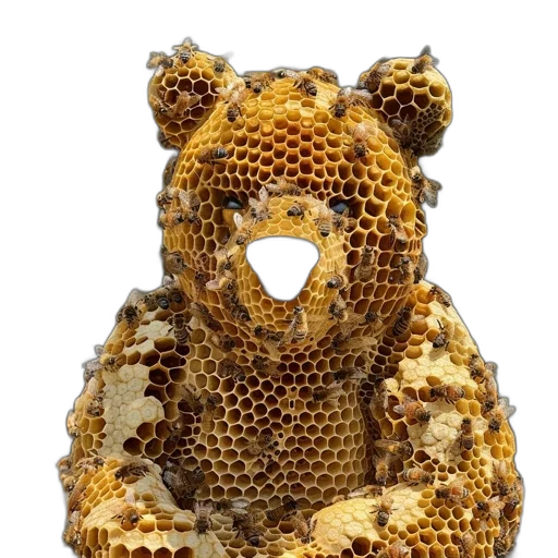 crown, jewelry, mask, animal, 3d render, bear, sculpture, made transparent PNG cut-out
