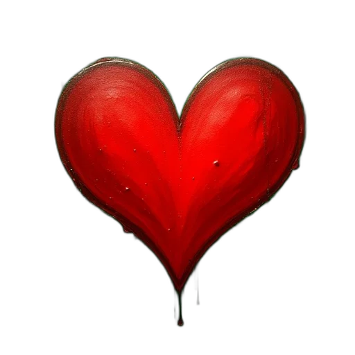 jewelry, staff, photorealistic, 3d render, red, heart, shape, green transparent PNG cut-out