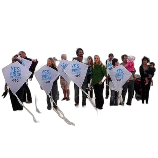 staff, 3d render, group, people, beach, holding, kites, say transparent PNG cut-out