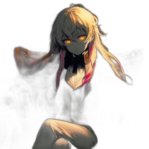 mask, face, creature, hair, concept art, anime, watercolor, comic book art transparent PNG cut-out