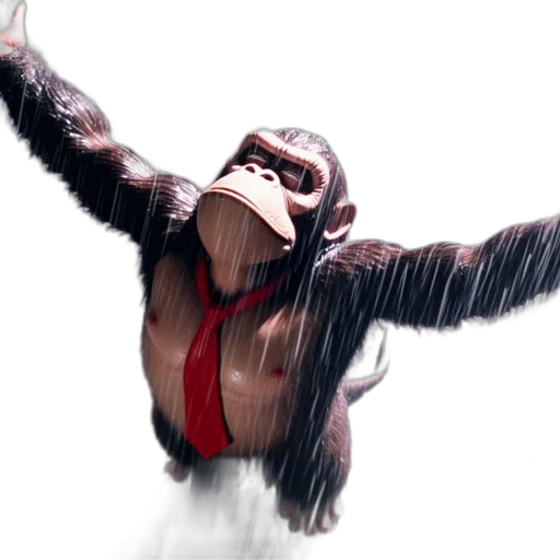 jacket, creature, animal, 3d render, concept art, photorealistic, animated, monkey transparent PNG cut-out