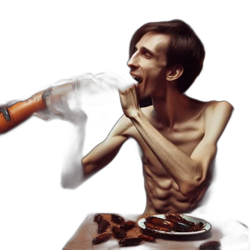 food, robot, bottle, concept art, photorealistic, cyberpunk, pixel art, dimly transparent PNG cut-out