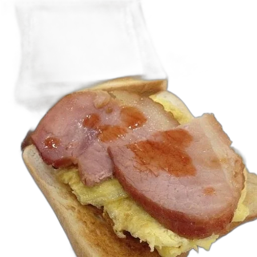food, weapon, animal, photorealistic, 3d render, fog, plate, ham transparent PNG cut-out