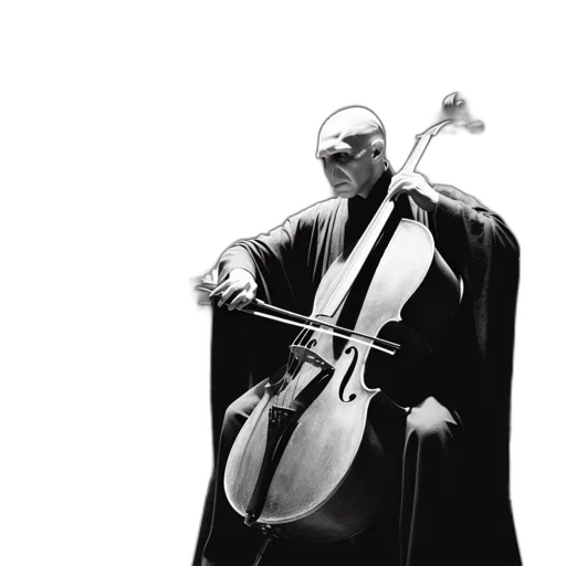 concept art, comic book art, fantasy art, photorealistic, lone, bald, man, dark transparent PNG cut-out