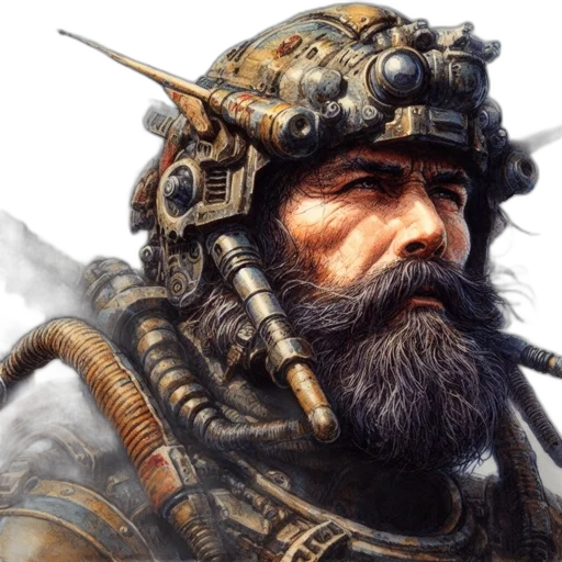 face, hat, sword, fantasy art, photorealistic, concept art, comic book art, elderly transparent PNG cut-out