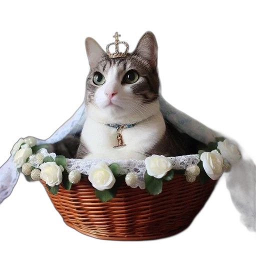 crown, hat, jewelry, animal, photorealistic, 3d render, fantasy art, concept art transparent PNG cut-out