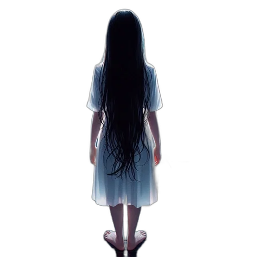 dress, hair, creature, face transparent PNG cut-out