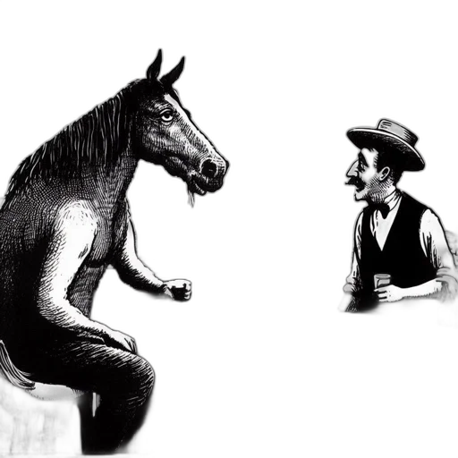 animal, hat, furniture, concept art, photorealistic, comic book art, pencil sketch, city street transparent PNG cut-out