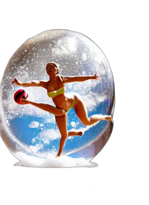 3d render, photorealistic, snow, globe transparent PNG cut-out