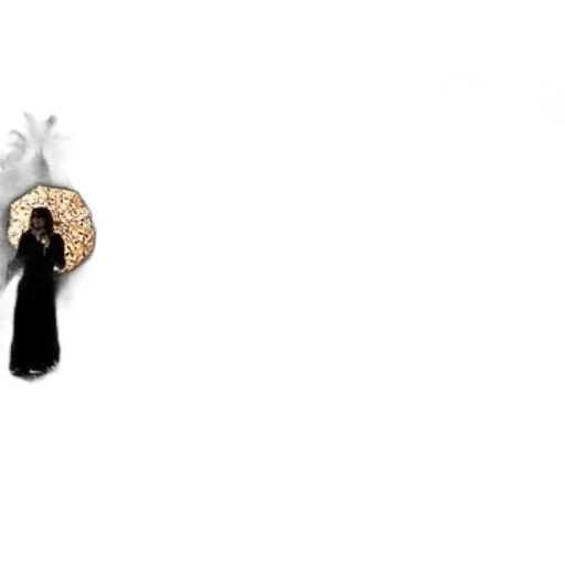 hat, staff, umbrella, hair, cartoon, concept art, pixel art, woman transparent PNG cut-out