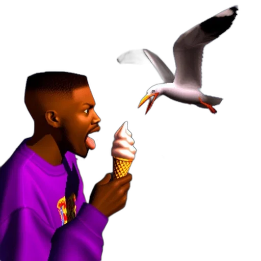 animal, food, vaporwave, concept art, pixel art, cartoon, outer space, young transparent PNG cut-out