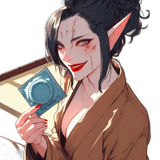 staff, creature, face, fantasy art, concept art, anime, pixel art, red transparent PNG cut-out