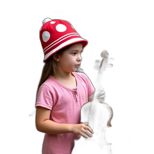 hat, dress, staff, 3d render, photorealistic, concept art, young, girl transparent PNG cut-out