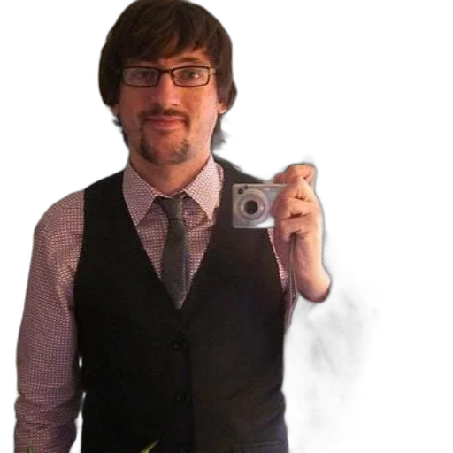 staff, jacket, dress, cartoon, man, vest, tie, takes transparent PNG cut-out
