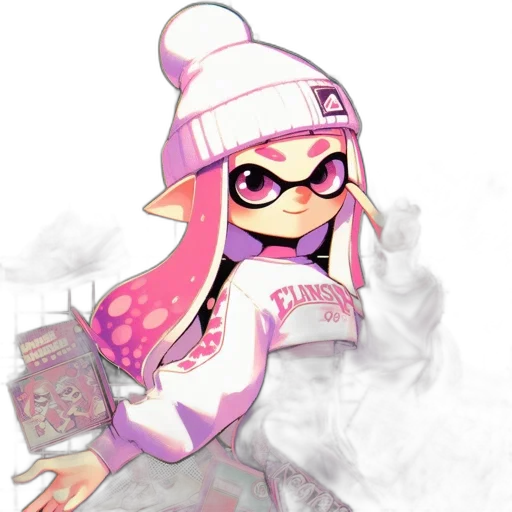 jacket, dress, weapon, concept art, vaporwave, watercolor, pixel art, pastel transparent PNG cut-out