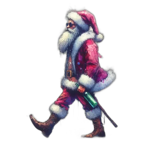 staff, weapon, pixel art, concept art, fantasy art, watercolor, santa, claus transparent PNG cut-out