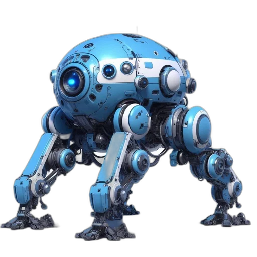robot, creature, weapon, animal, concept art, 3d render, cyberpunk, pixel art transparent PNG cut-out