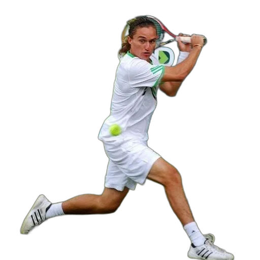 staff, photorealistic, 3d render, man, white, tennis, outfit, playing transparent PNG cut-out