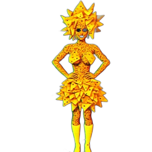 dress, staff, crown, flower, concept art, pixel art, 3d render, cartoon transparent PNG cut-out