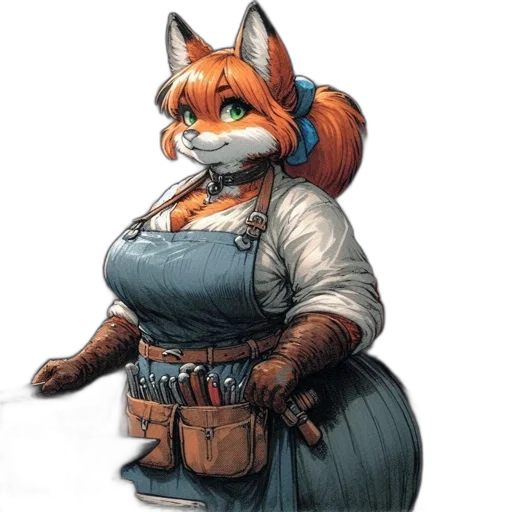 staff, jacket, dress, animal, concept art, watercolor, fantasy art, pixel art transparent PNG cut-out