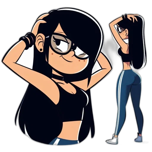 cartoon, concept art, anime, comic book art, dark, monochrome, neon, two transparent PNG cut-out