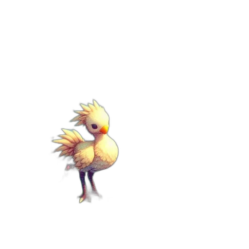 animal, creature, dragon, hair, pixel art, concept art, 3d render, watercolor transparent PNG cut-out