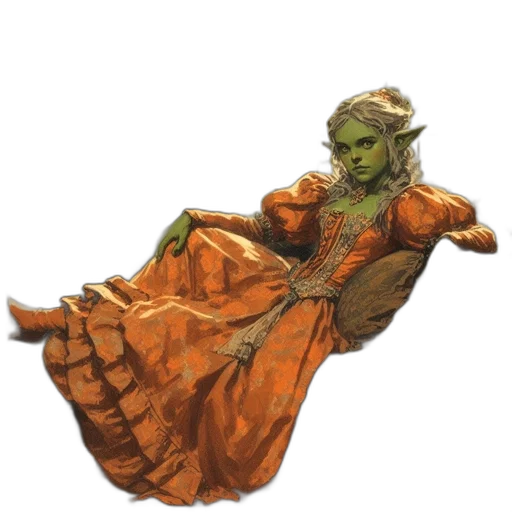 dress, mask, staff, creature, concept art, fantasy art, 3d render, watercolor transparent PNG cut-out