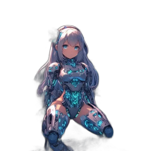 dress, robot, weapon, creature, fantasy art, pixel art, concept art, anime transparent PNG cut-out