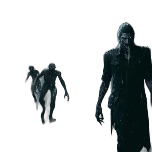 creature, concept art, 3d render, comic book art, fantasy art, fog, dark, dimly transparent PNG cut-out