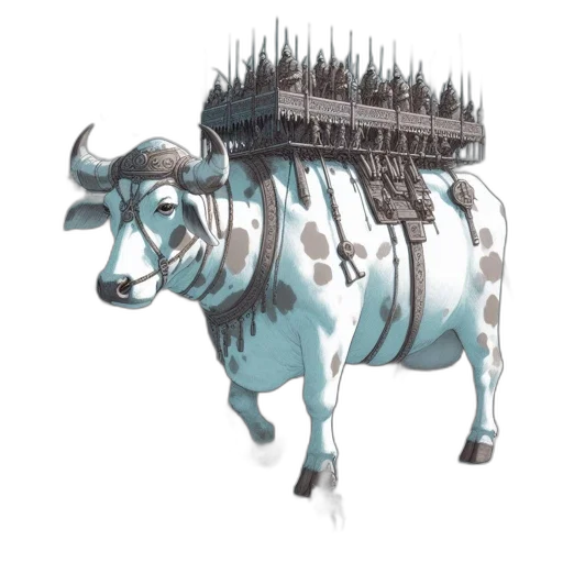 animal, crown, staff, concept art, fantasy art, 3d render, photorealistic, colossal transparent PNG cut-out