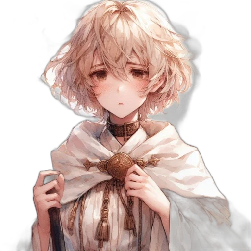 staff, dress, crown, face transparent PNG cut-out
