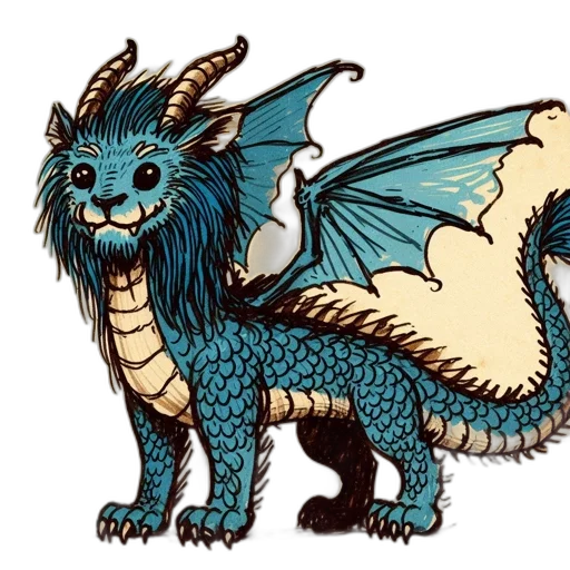 dragon, staff, creature, animal, fantasy art, concept art, pixel art, 3d render transparent PNG cut-out