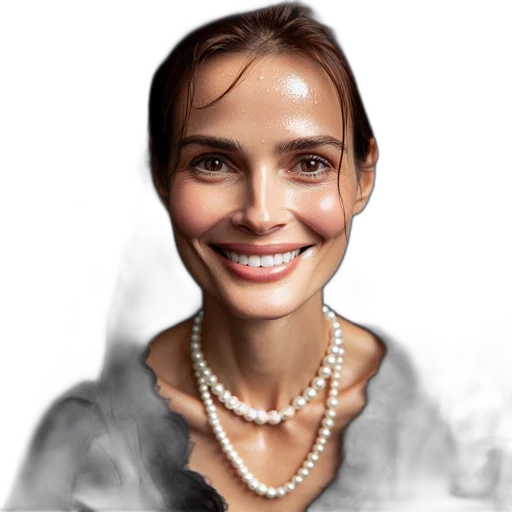 jewelry, face, photorealistic, 3d render, oil painting, concept art, woman, radiant transparent PNG cut-out