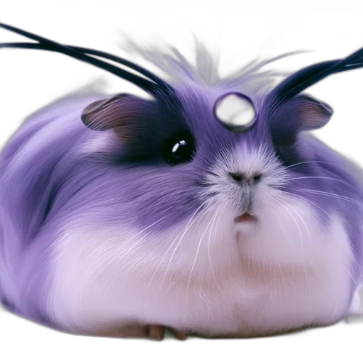 animal, creature, hat, hair, photorealistic, concept art, 3d render, cyberpunk transparent PNG cut-out
