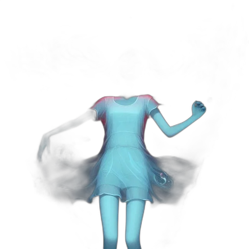 dress, creature, mask, robot, concept art, 3d render, fantasy art, vaporwave transparent PNG cut-out