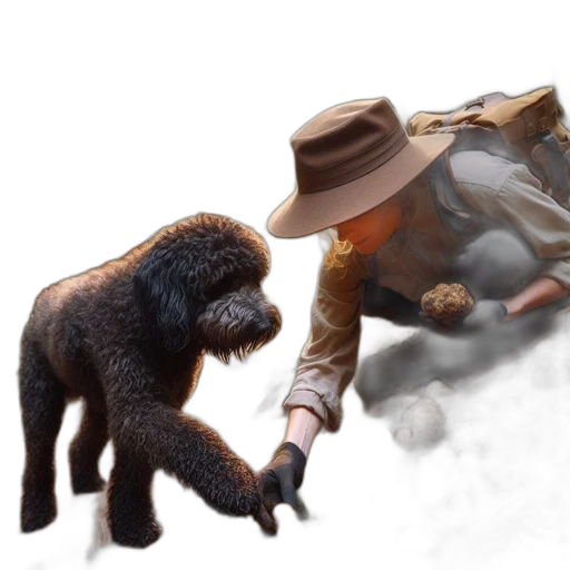 animal, hat, creature, staff, concept art, photorealistic, 3d render, person transparent PNG cut-out